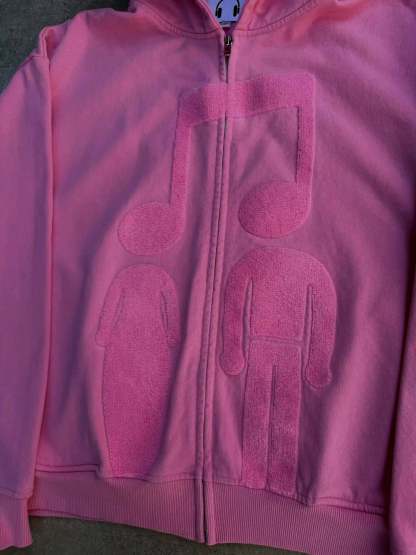“Music Connects Us” v2 Zip (Pink)-IYAMIUIO