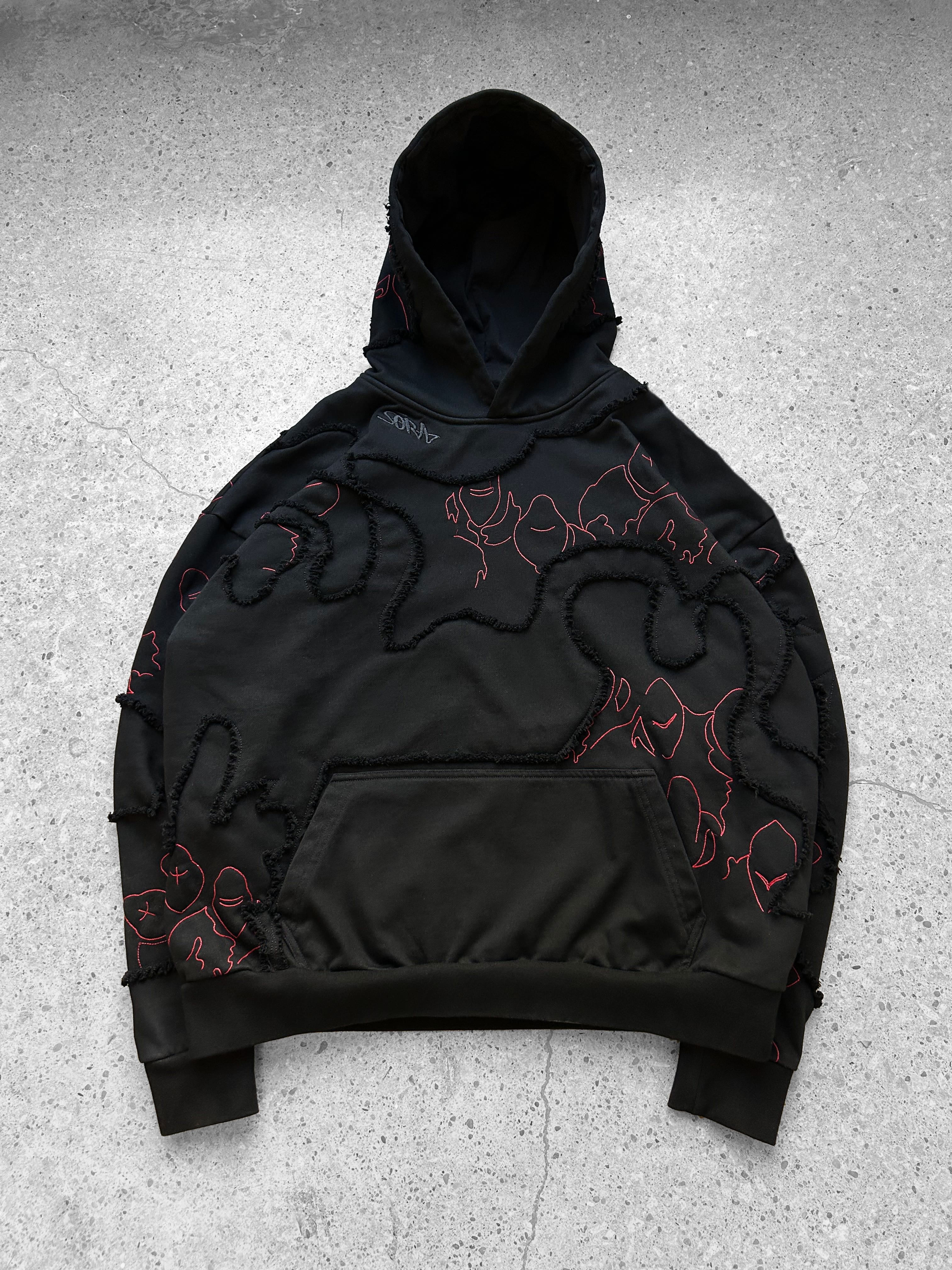 "LEVEL UP" Hoodie Black-IYAMIUIO
