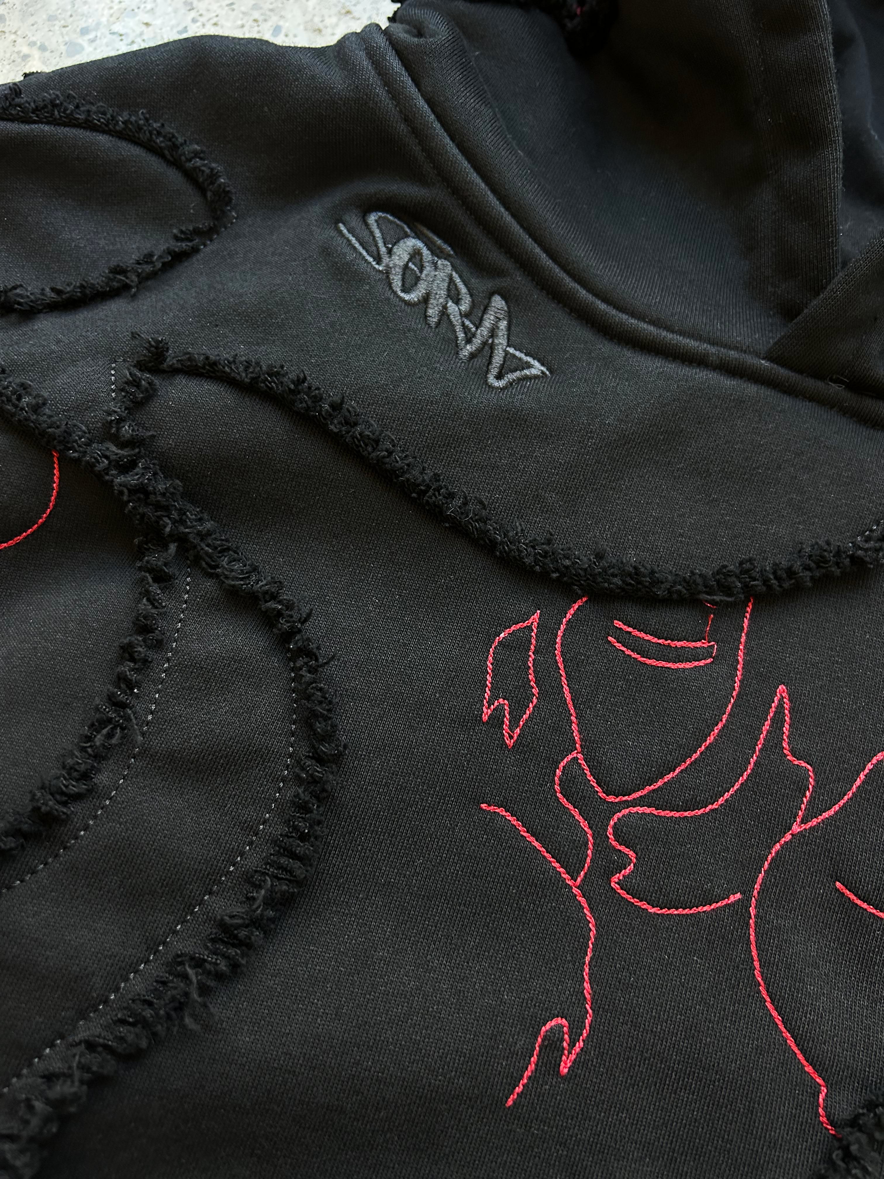 "LEVEL UP" Hoodie Black-IYAMIUIO