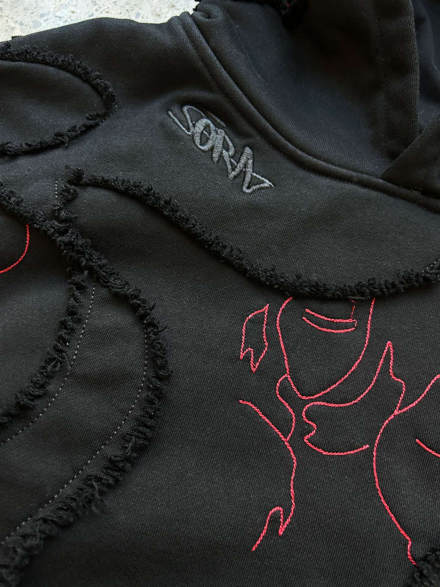 "LEVEL UP" Hoodie Black-IYAMIUIO