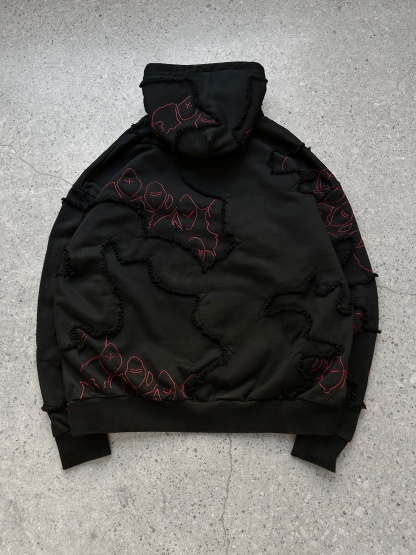 "LEVEL UP" Hoodie Black-IYAMIUIO