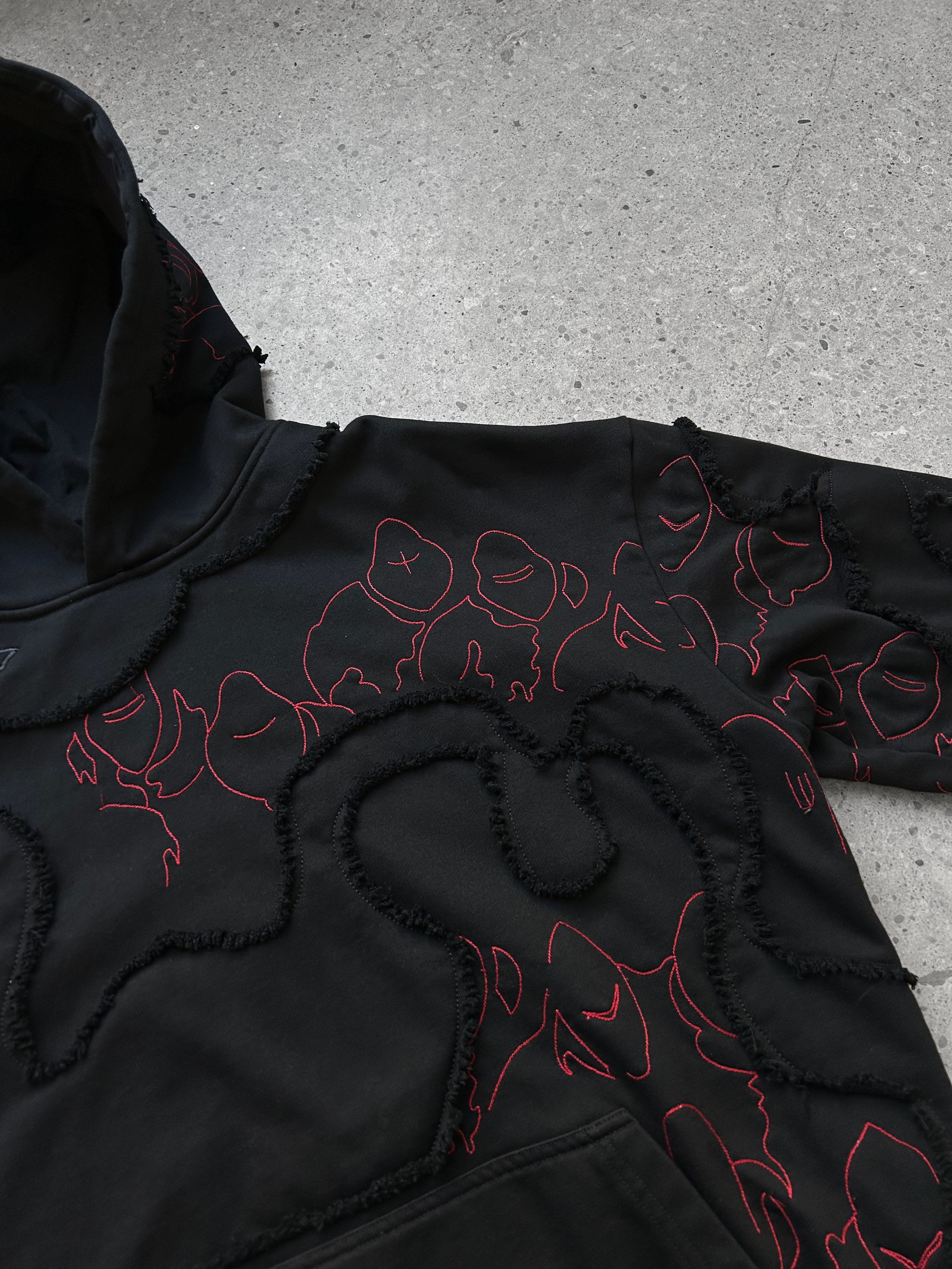"LEVEL UP" Hoodie Black-IYAMIUIO