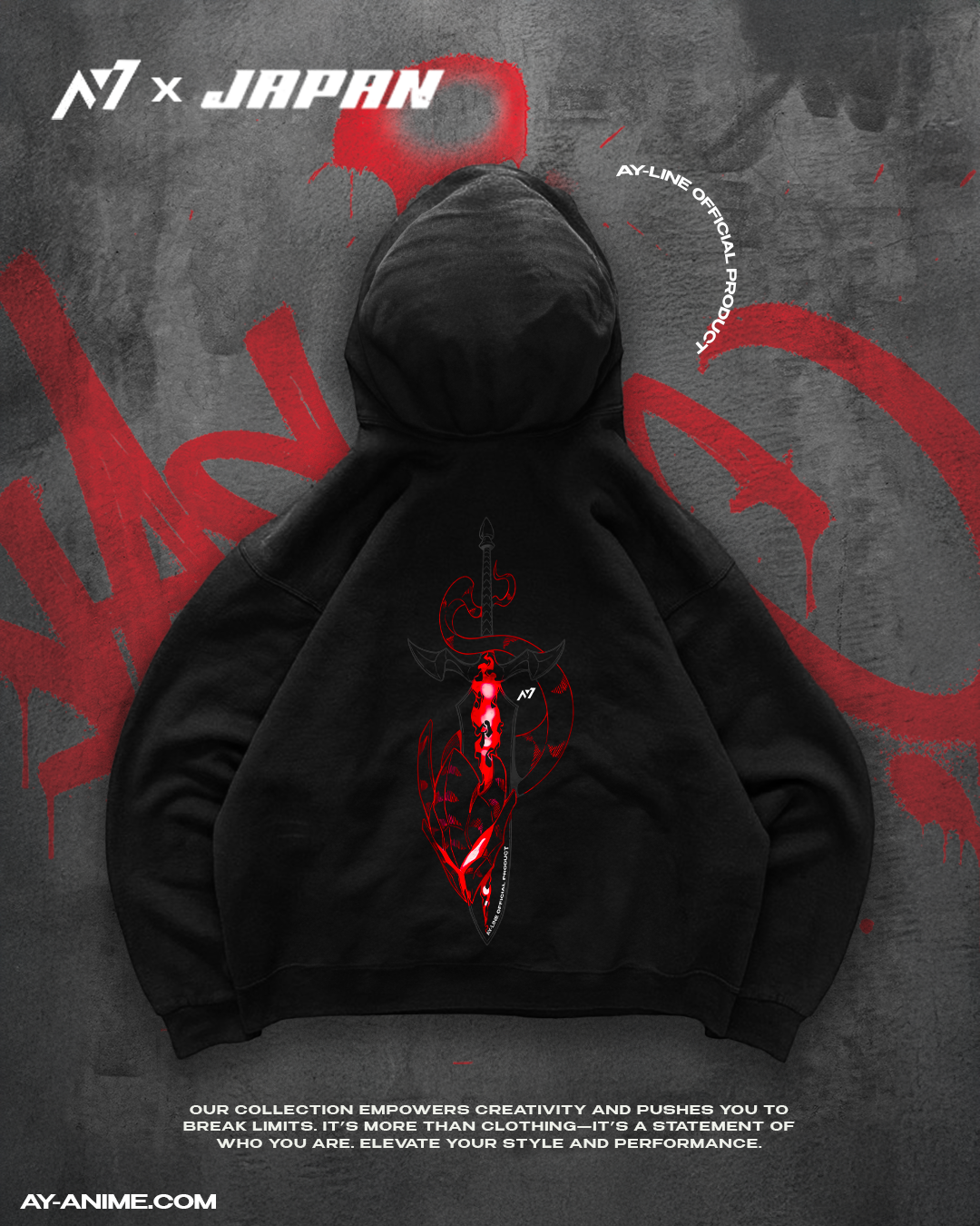 Demonic Blade Streetwear Hoodie-IYAMIUIO