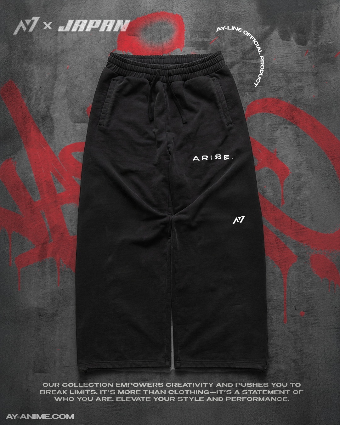 Demonic Blade Streetwear Washed Baggy Joggers-IYAMIUIO