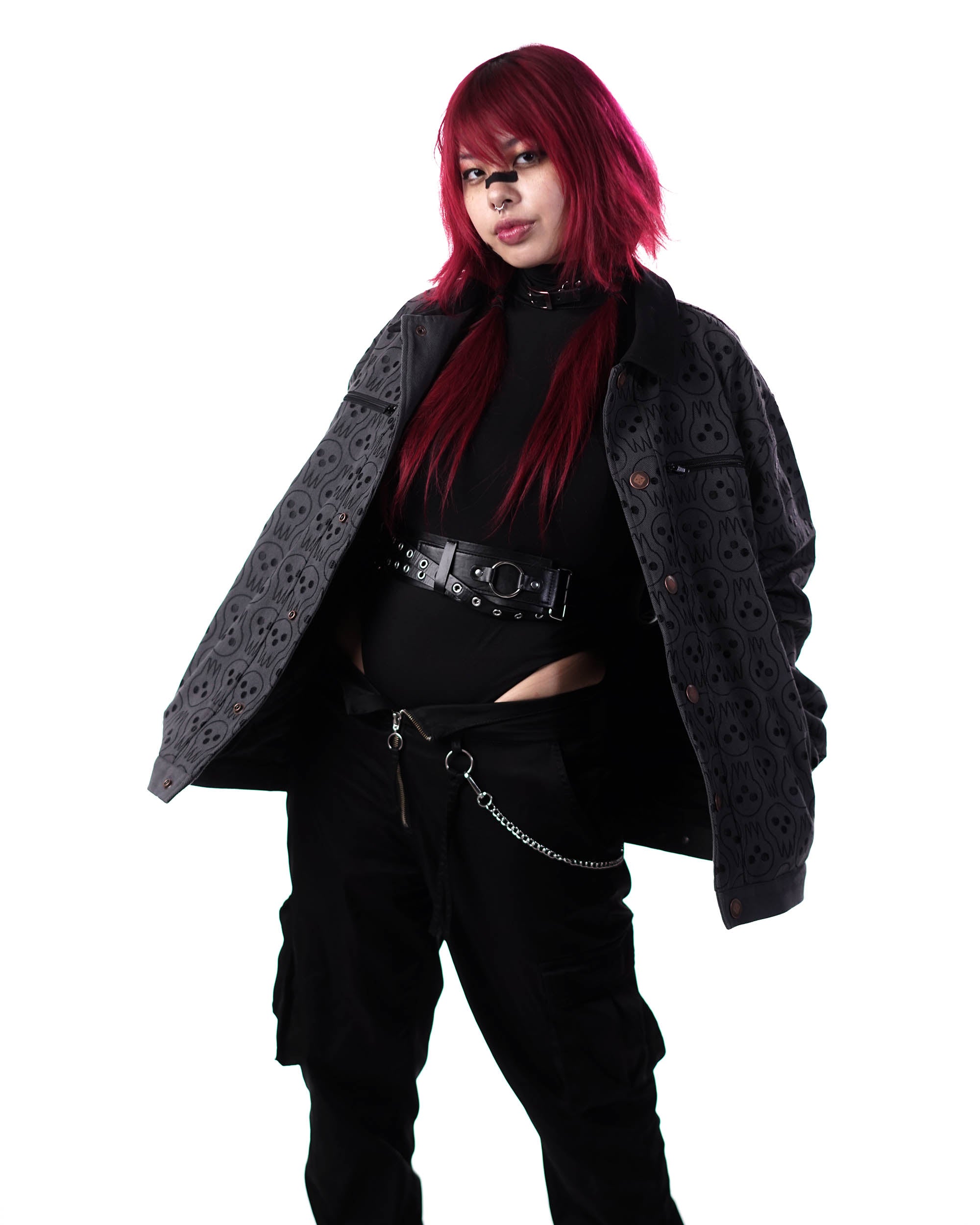 Soul Eater - Lord Death Pattern Denim Jacket - Tier 1-IYAMIUIO