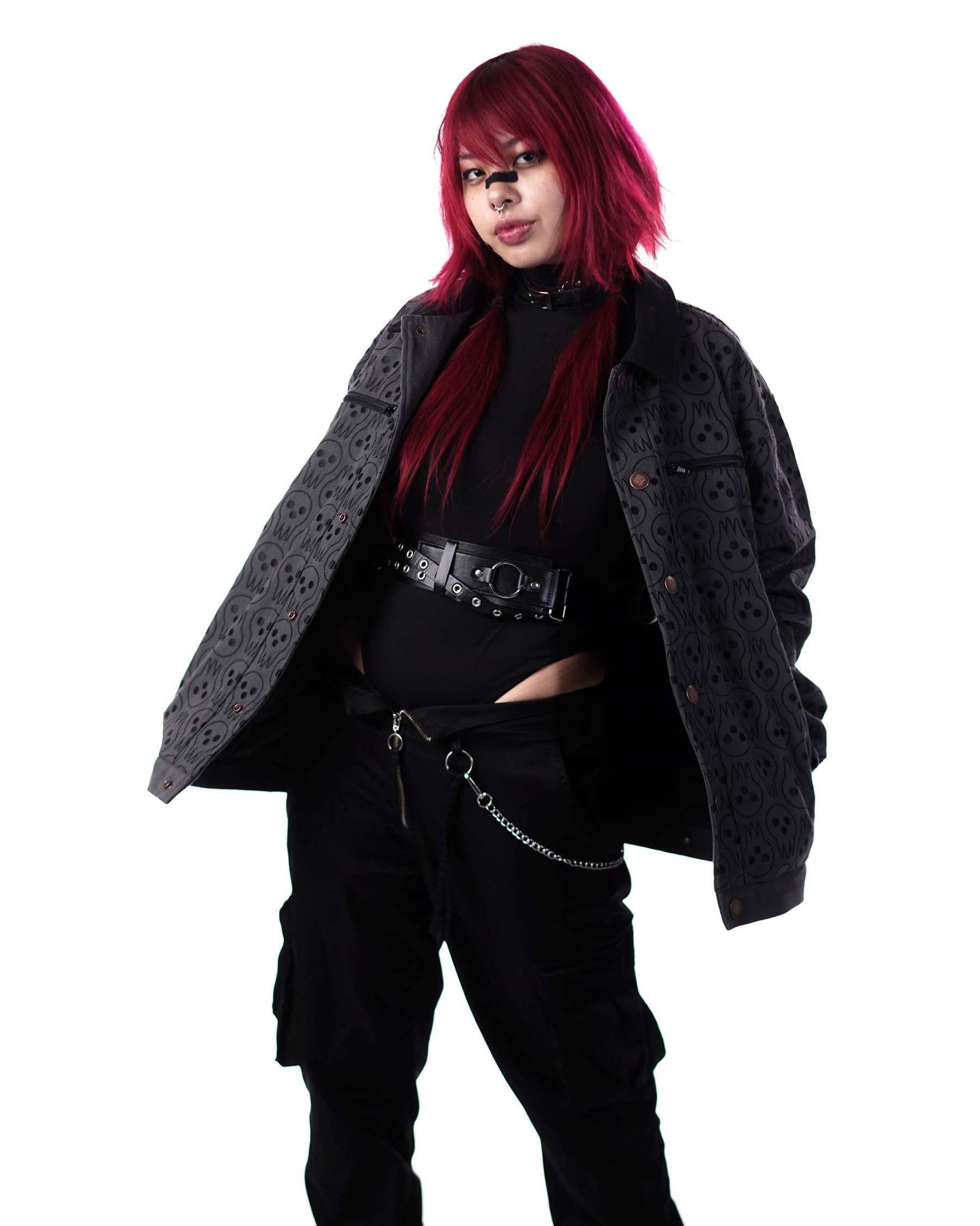 Soul Eater - Lord Death Pattern Denim Jacket - Tier 1-IYAMIUIO
