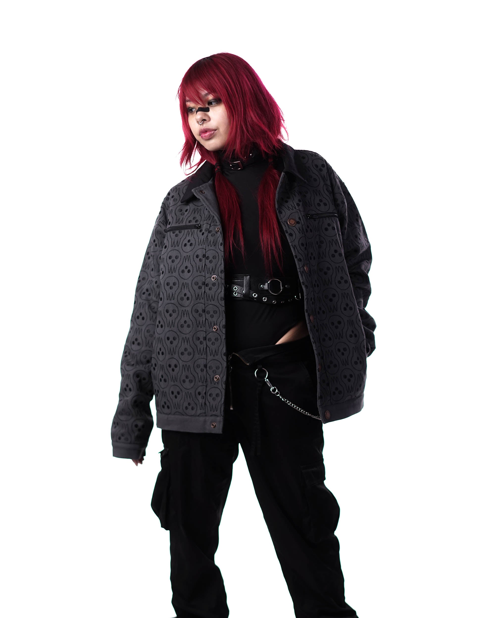 Soul Eater - Lord Death Pattern Denim Jacket - Tier 1-IYAMIUIO