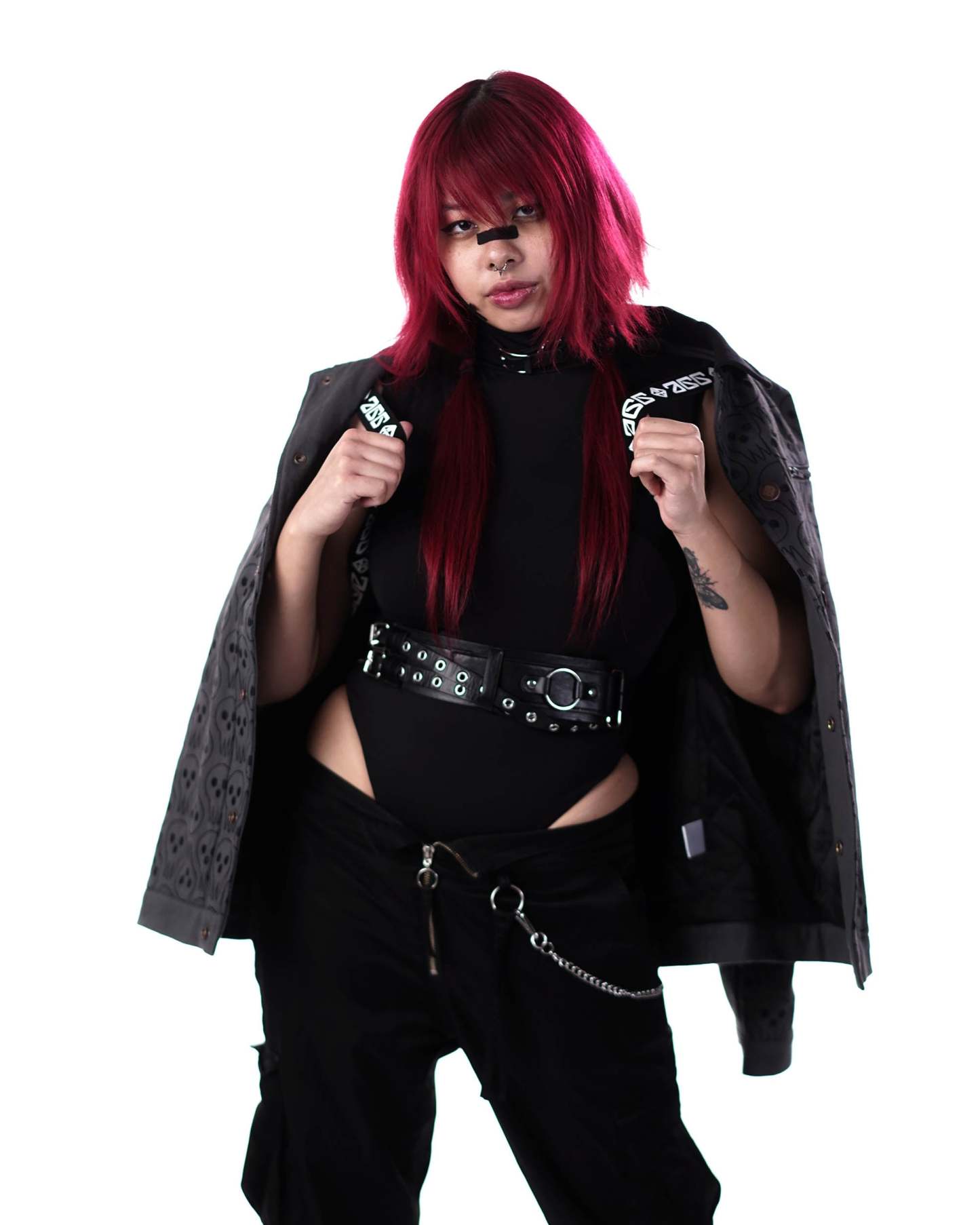 Soul Eater - Lord Death Pattern Denim Jacket - Tier 1-IYAMIUIO