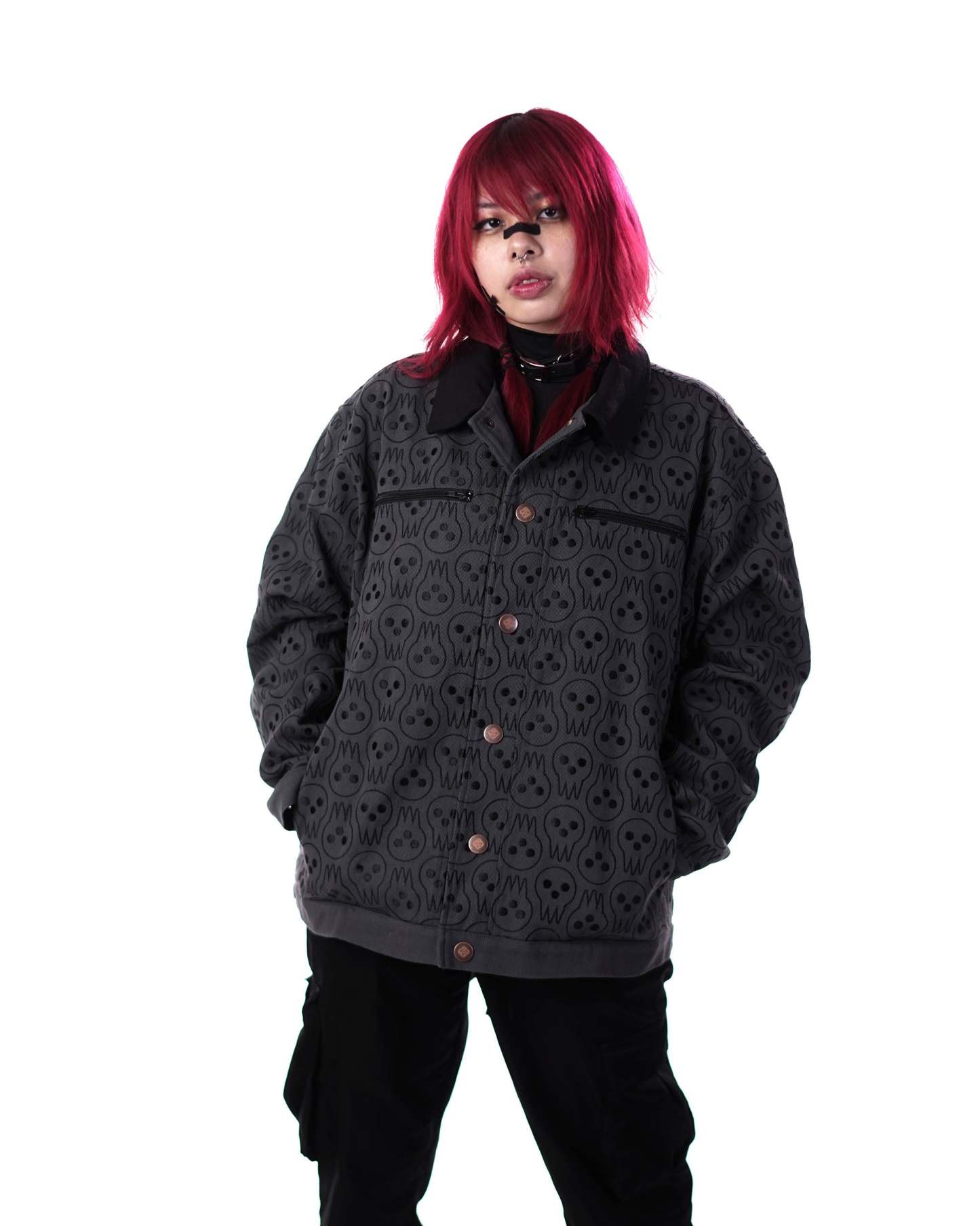 Soul Eater - Lord Death Pattern Denim Jacket - Tier 1-IYAMIUIO