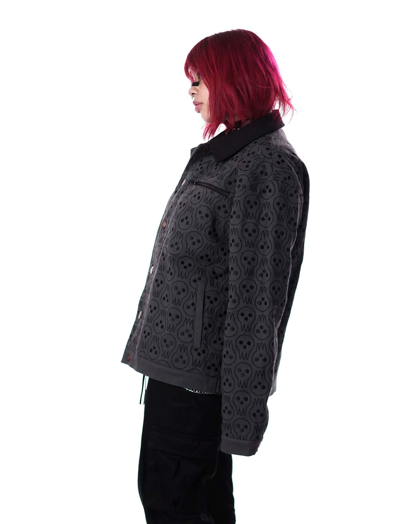 Soul Eater - Lord Death Pattern Denim Jacket - Tier 1-IYAMIUIO