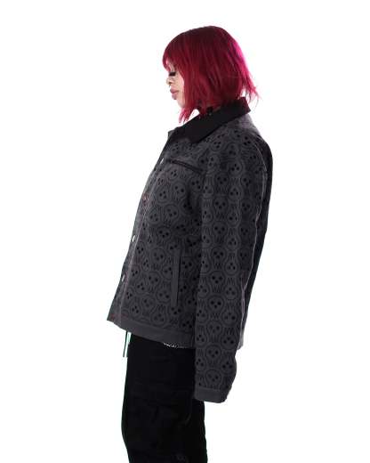 Soul Eater - Lord Death Pattern Denim Jacket - Tier 1-IYAMIUIO