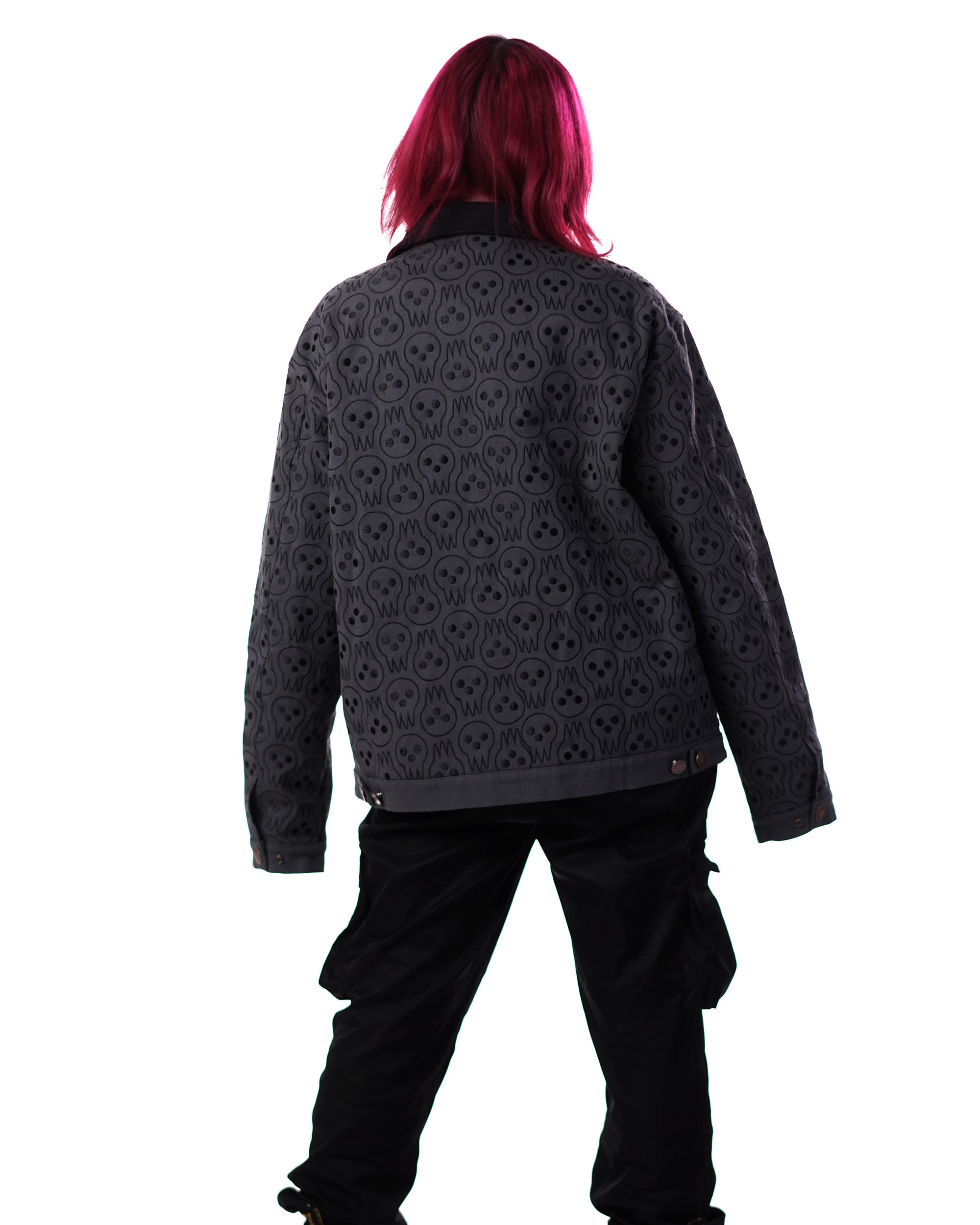 Soul Eater - Lord Death Pattern Denim Jacket - Tier 1-IYAMIUIO