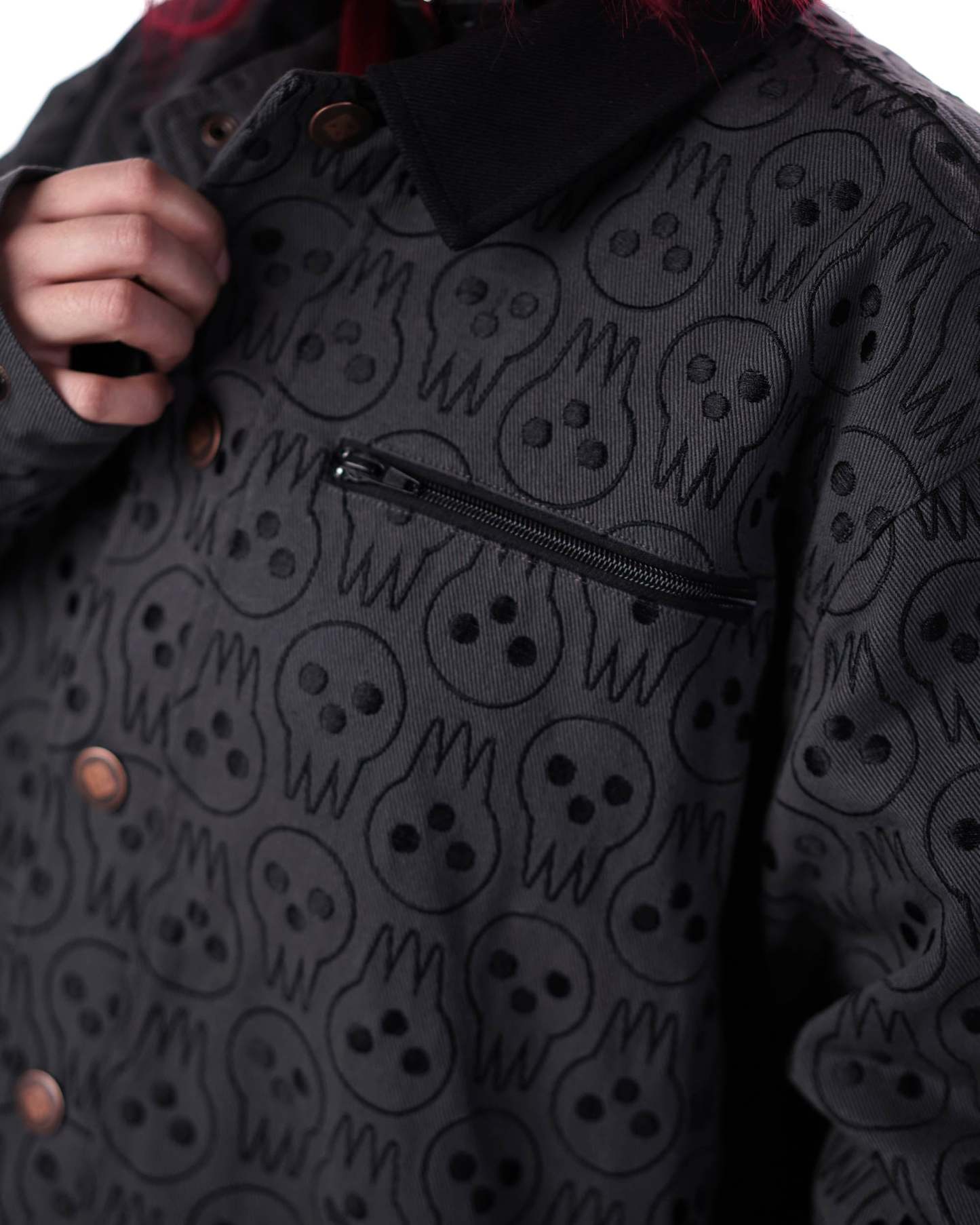 Soul Eater - Lord Death Pattern Denim Jacket - Tier 1-IYAMIUIO