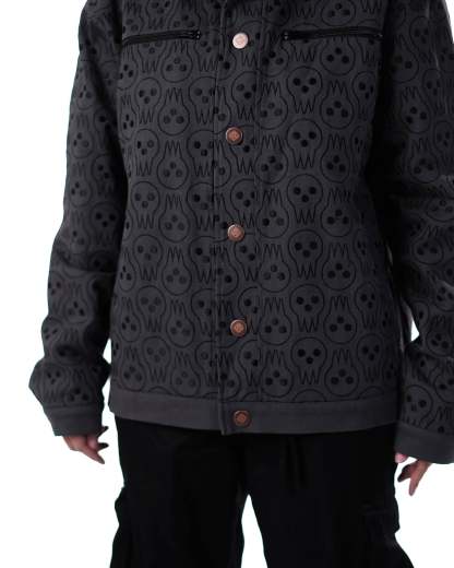 Soul Eater - Lord Death Pattern Denim Jacket - Tier 1-IYAMIUIO