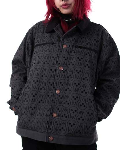 Soul Eater - Lord Death Pattern Denim Jacket - Tier 1-IYAMIUIO