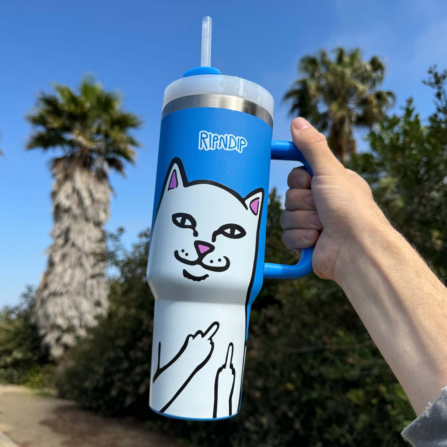 Lord Nermal Big Ol Cup Tumbler (Blue)-IYAMIUIO