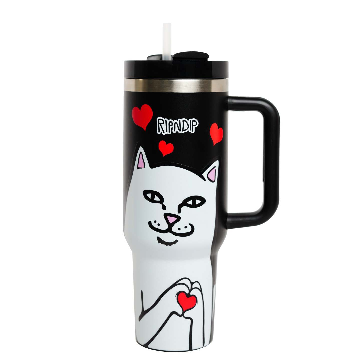 Nermal Loves Tumbler (Black)-IYAMIUIO