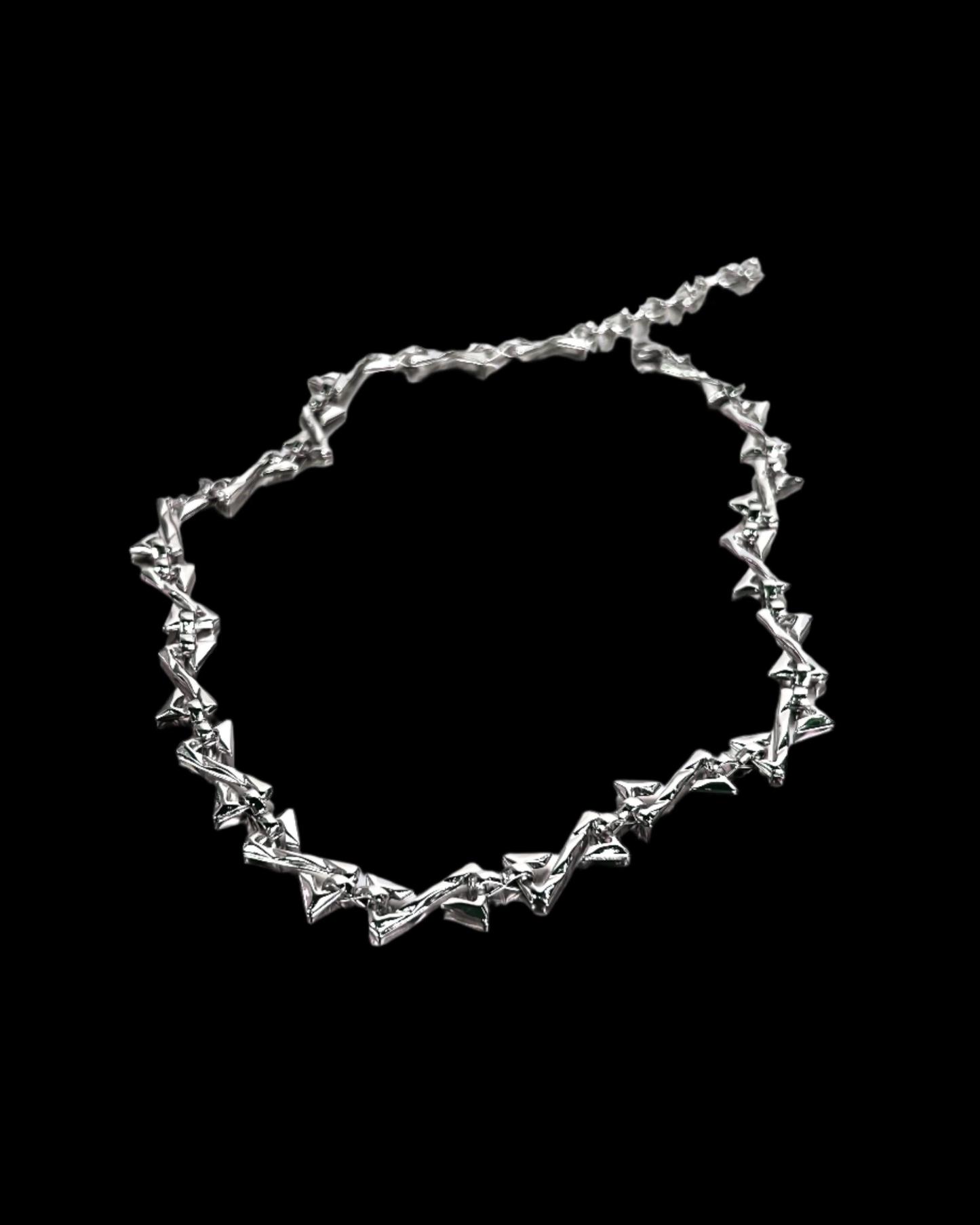 Unregular Twisted Hip-Hop Braided Necklace