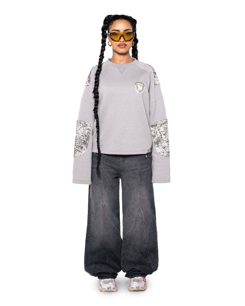 Camou Longsleeve Delta Grey-IYAMIUIO