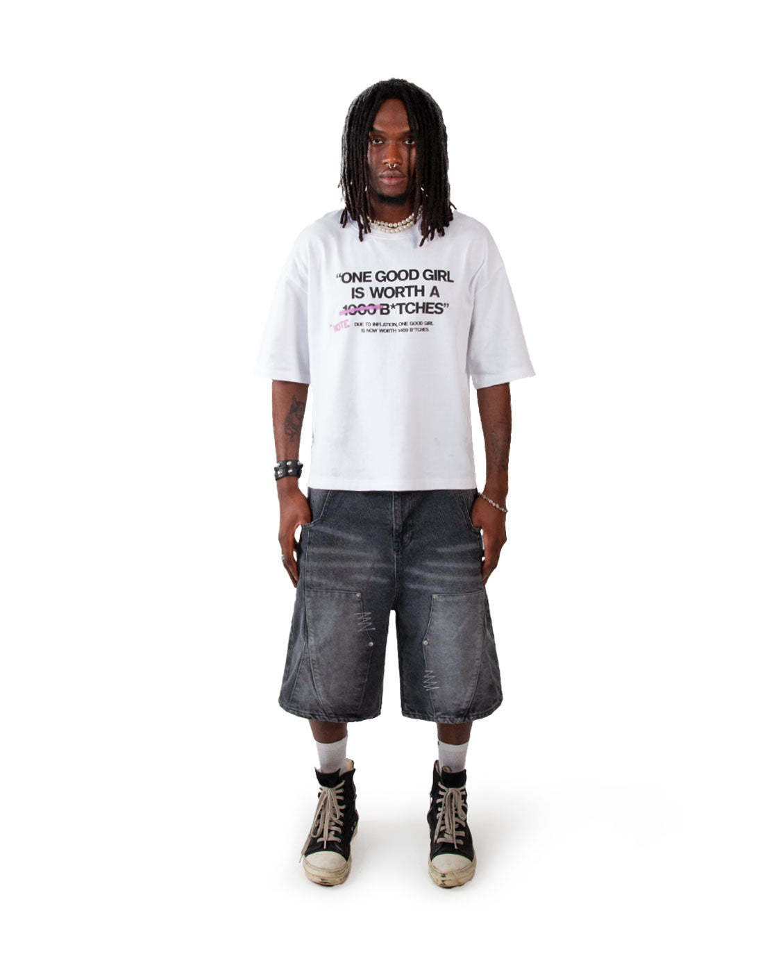 Bound Tee White-IYAMIUIO