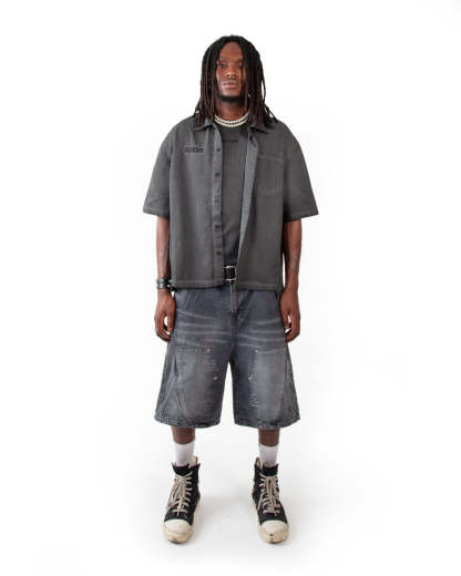 Ranger Shirt Black Oil Wash-IYAMIUIO