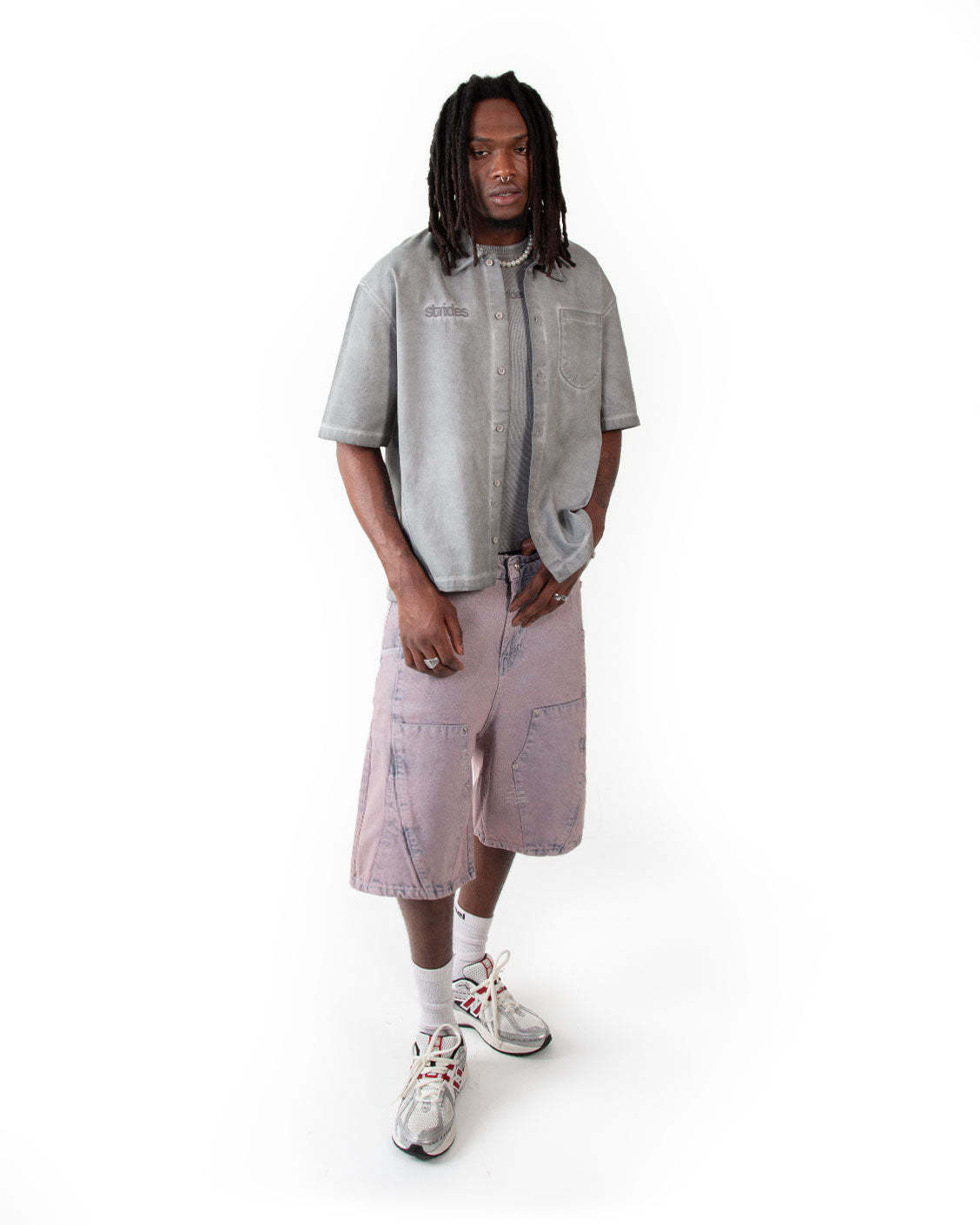 Ranger Shirt Grey Oil Wash-IYAMIUIO