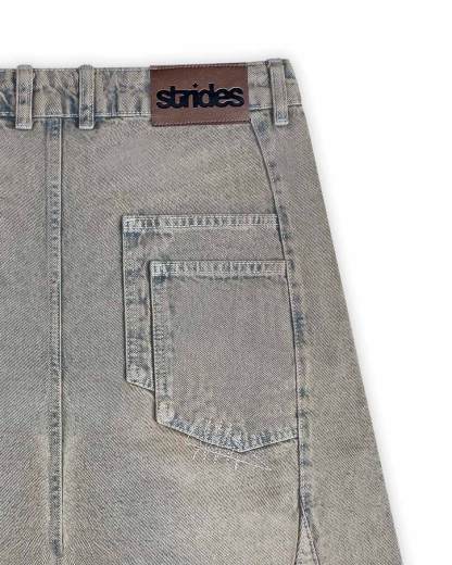 Carpenter Split Jorts Grey Yellow-IYAMIUIO