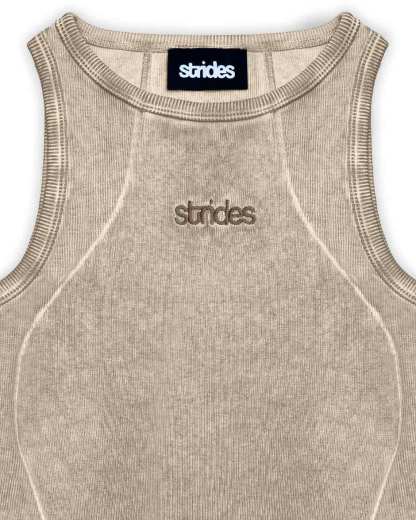 Curve Crop Top Beige Oil Wash-IYAMIUIO