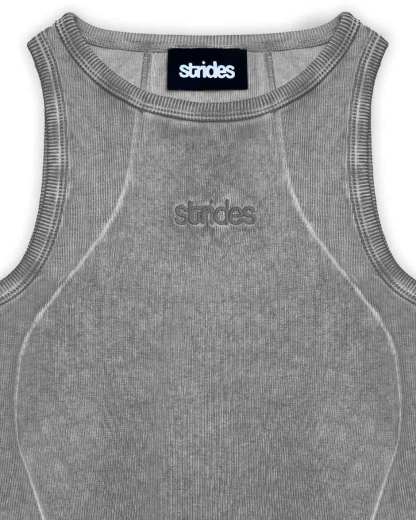 Curve Crop Top Grey Oil Wash-IYAMIUIO