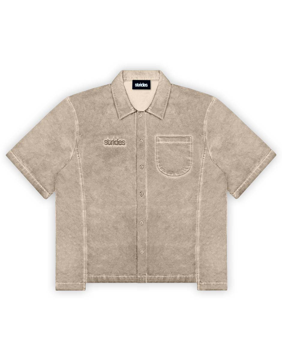 Ranger Shirt Beige Oil Wash-IYAMIUIO
