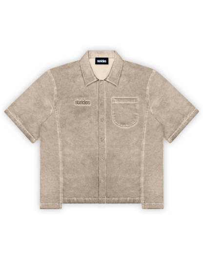 Ranger Shirt Beige Oil Wash-IYAMIUIO