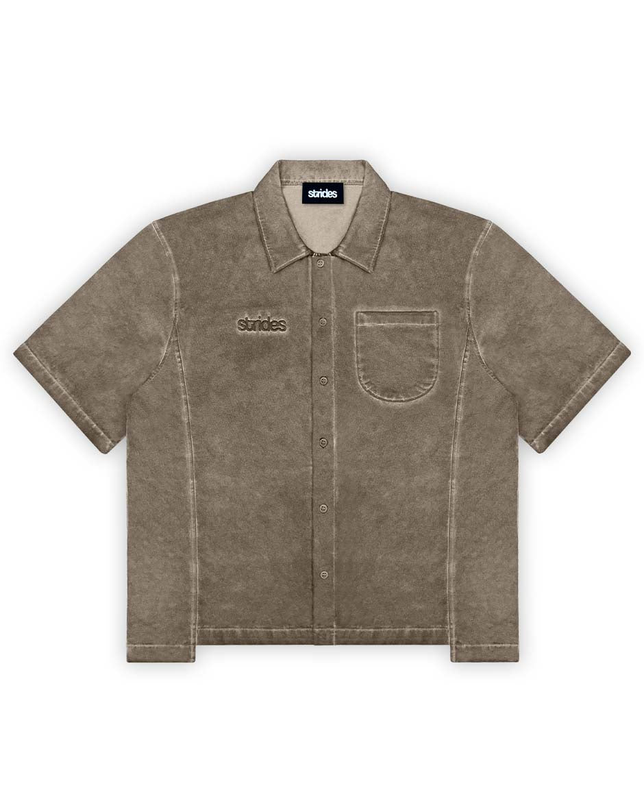 Ranger Shirt Brown Oil Wash-IYAMIUIO