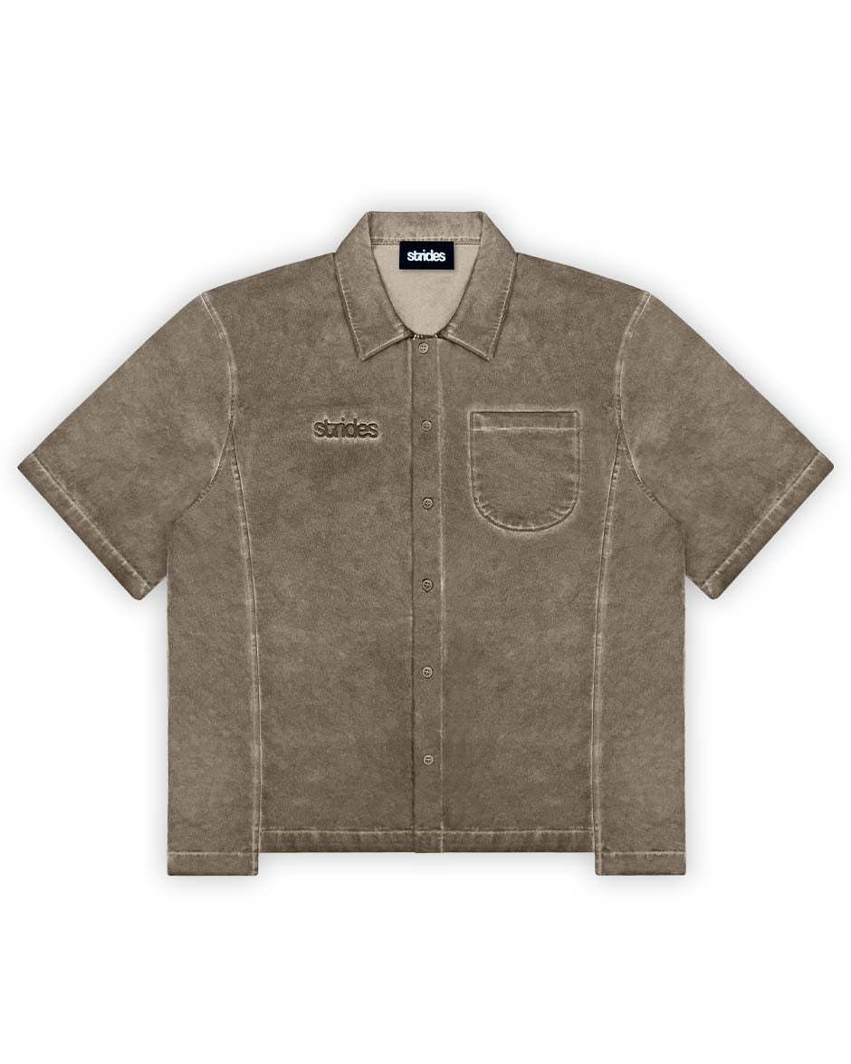 Ranger Shirt Brown Oil Wash-IYAMIUIO