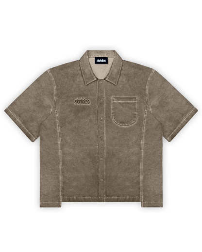 Ranger Shirt Brown Oil Wash-IYAMIUIO