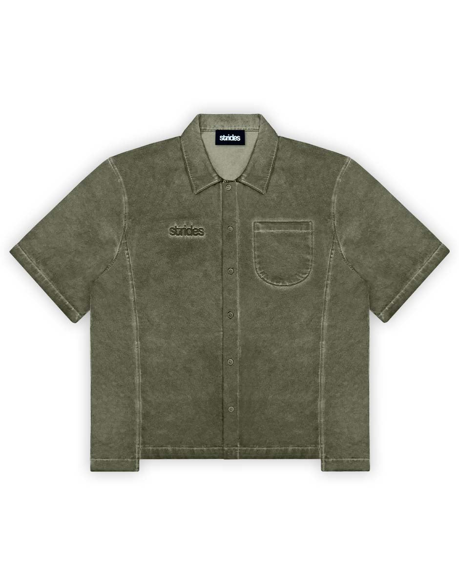Ranger Shirt Olive Oil Wash-IYAMIUIO