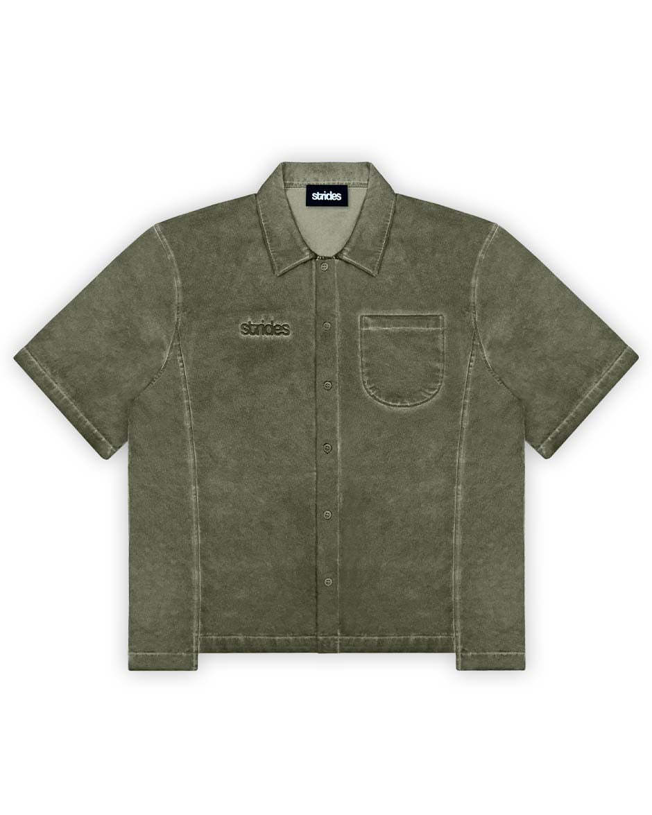 Ranger Shirt Olive Oil Wash-IYAMIUIO