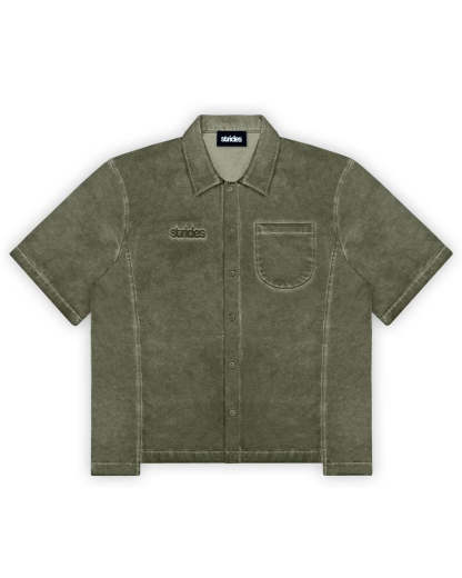 Ranger Shirt Olive Oil Wash-IYAMIUIO