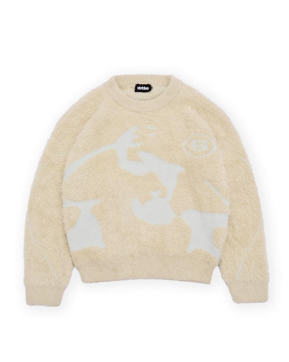 Fusion Mohair Sweater Beige-IYAMIUIO