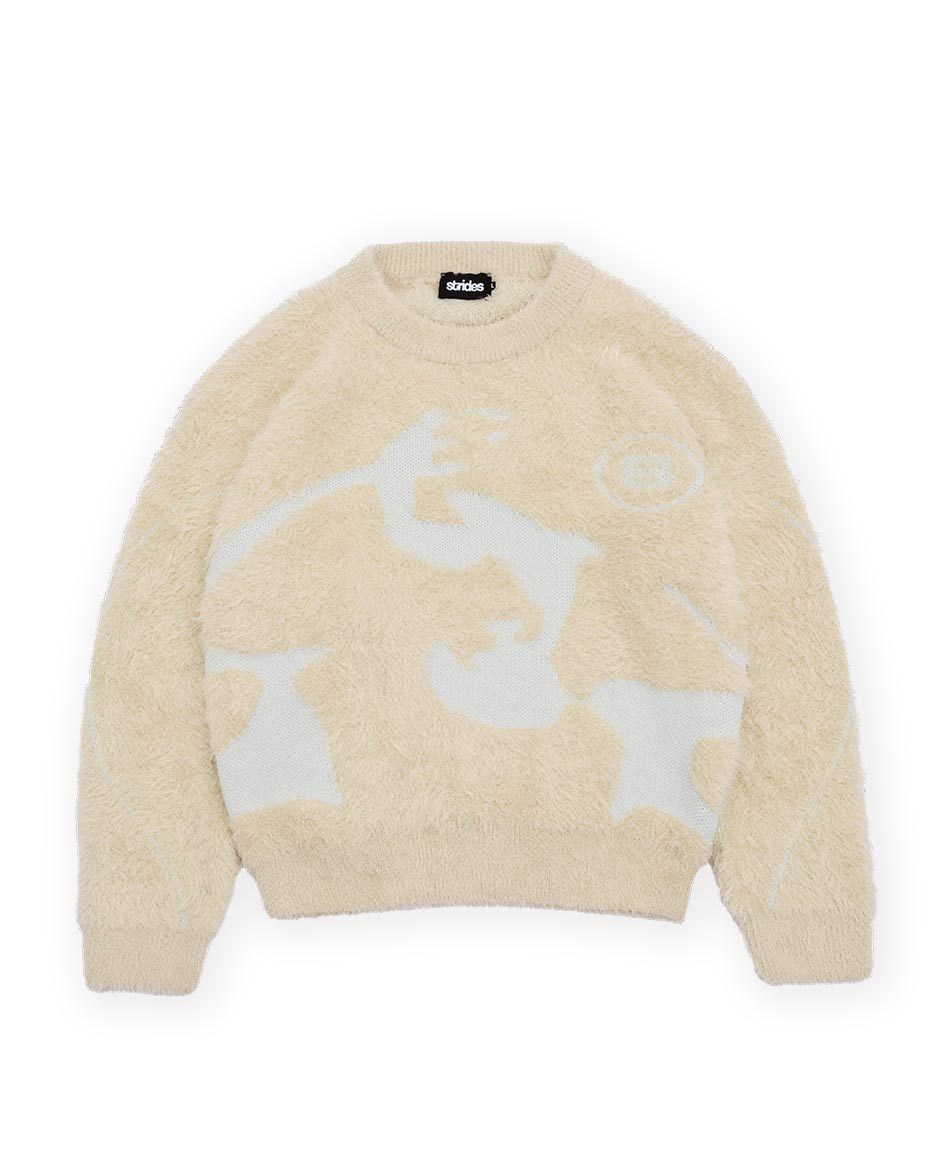 Fusion Mohair Sweater Beige-IYAMIUIO