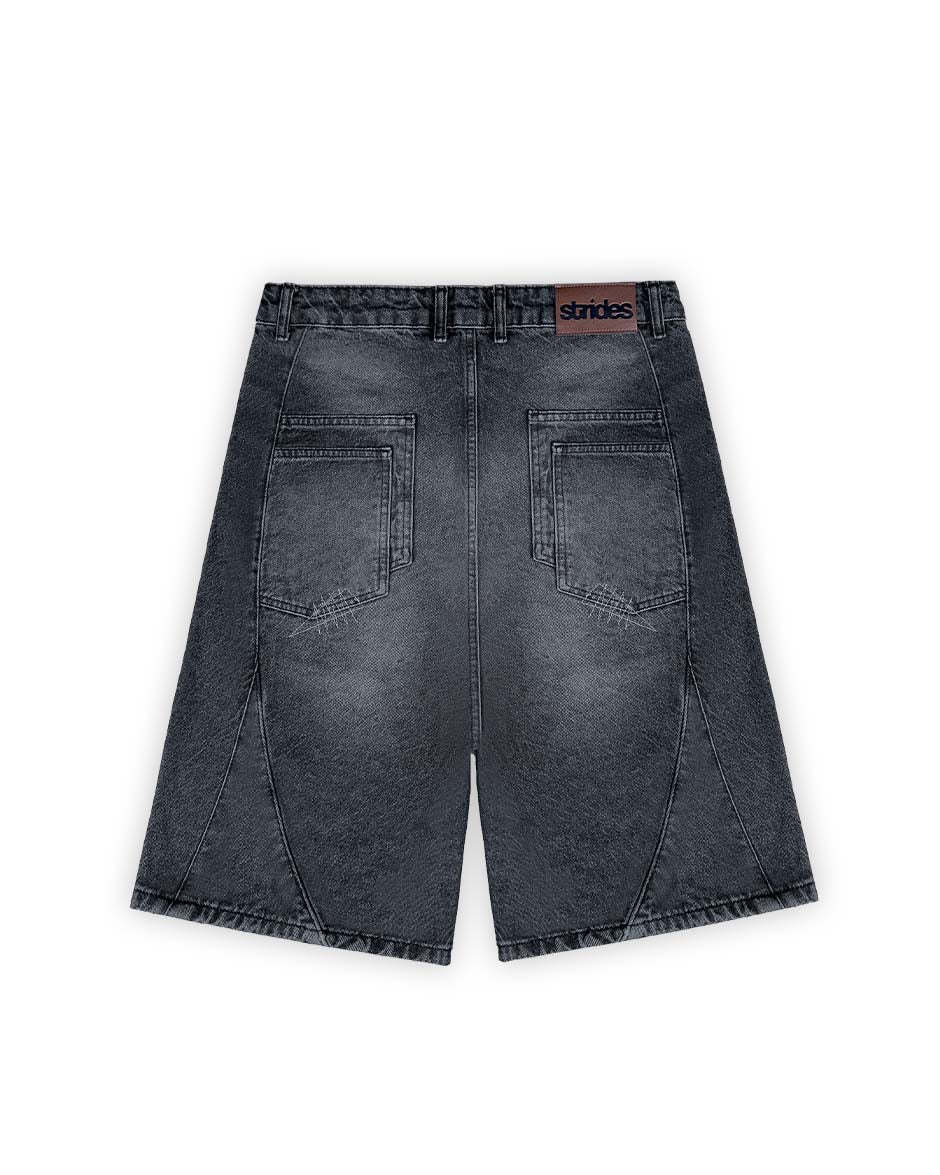 Carpenter Split Jorts Black-IYAMIUIO