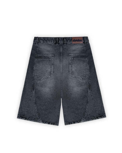 Carpenter Split Jorts Black-IYAMIUIO
