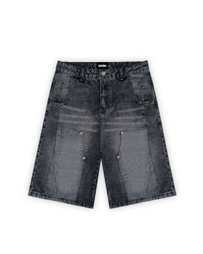 Carpenter Split Jorts Black-IYAMIUIO