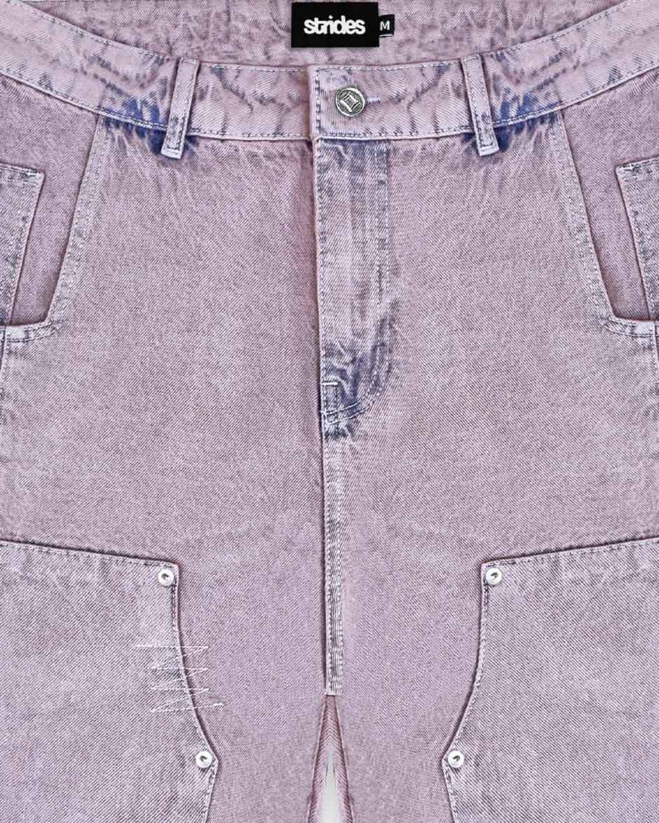 Carpenter Split Jorts Acid Pink-IYAMIUIO