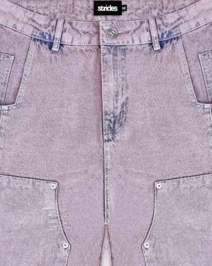 Carpenter Split Jorts Acid Pink-IYAMIUIO