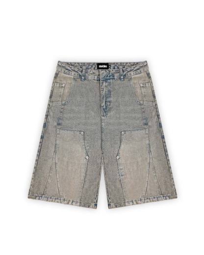 Carpenter Split Jorts Grey Yellow-IYAMIUIO