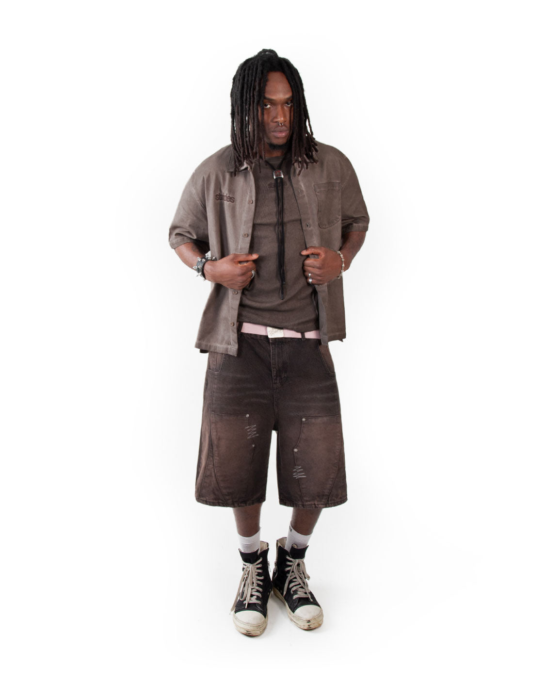 Ranger Shirt Brown Oil Wash-IYAMIUIO