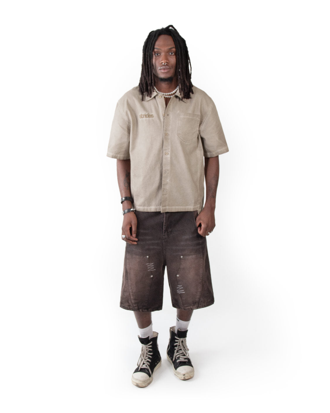 Ranger Shirt Beige Oil Wash-IYAMIUIO