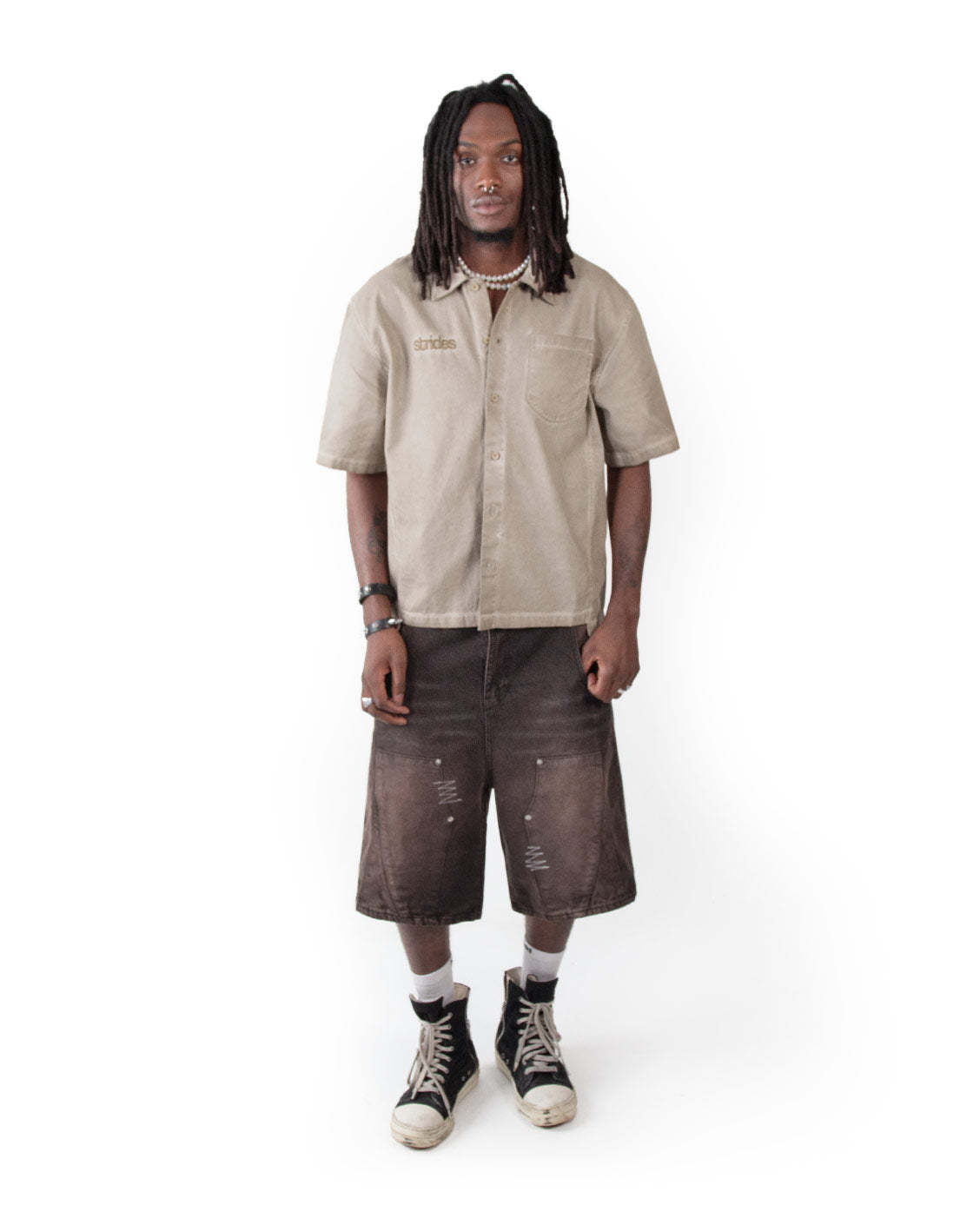 Ranger Shirt Beige Oil Wash-IYAMIUIO