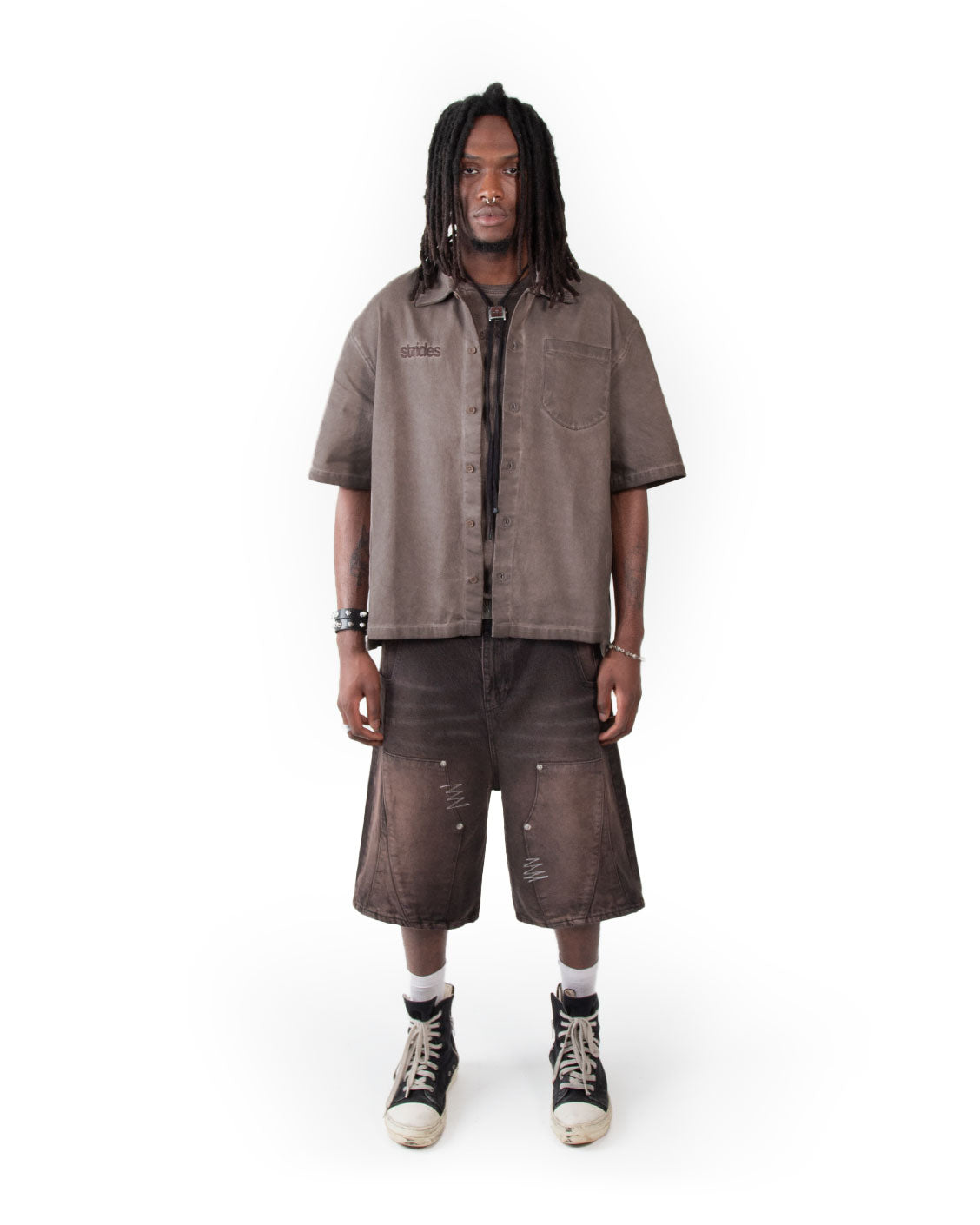 Ranger Shirt Brown Oil Wash-IYAMIUIO