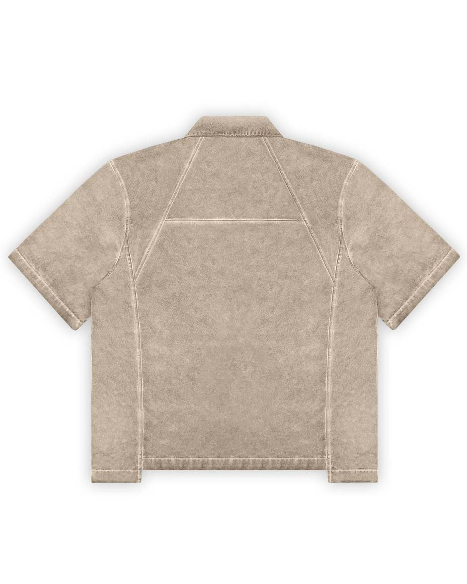 Ranger Shirt Beige Oil Wash-IYAMIUIO